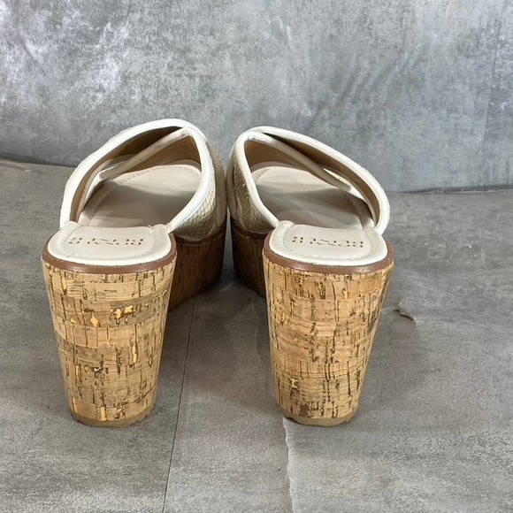 Donald Pliner Women's Natural Canvas Ilonar Crisscross Wedge Platform Sandals - Picture 9 of 13